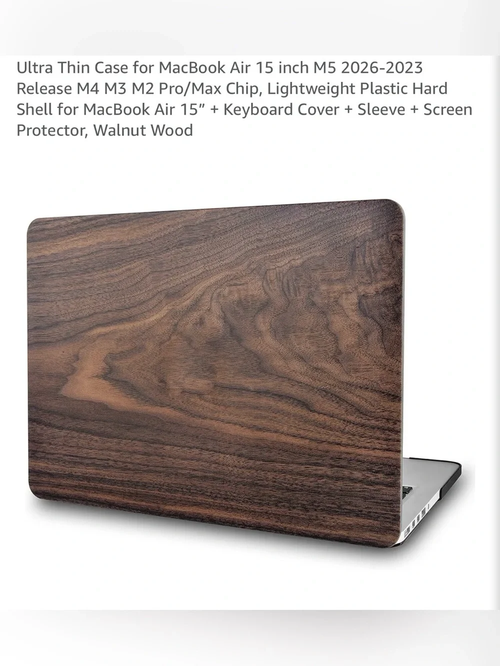 Chic MacBook Faux Wood Case Protective Cover